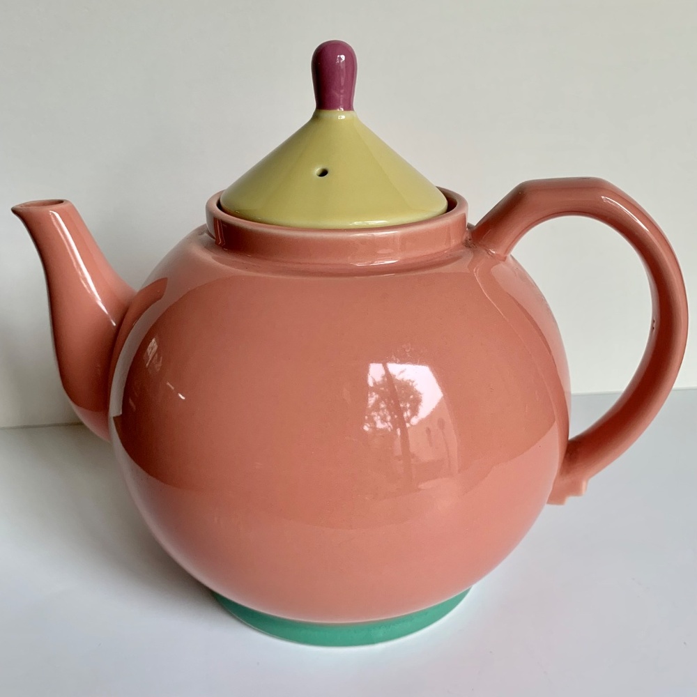 Vintage Lindt Stymeist Peach Porcelain Teapot | 1980s Japan | Pastel Colorway